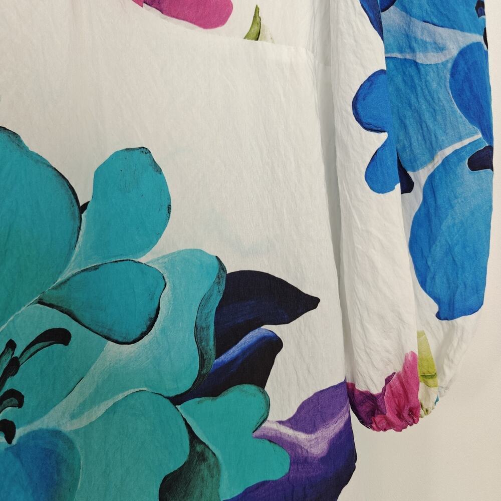 Anthropologie Maeve Floral Printed Midi Dress Size 2 Watercolor Spring Feminine - Picture 9 of 15